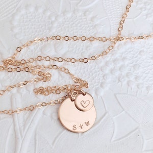 big & little disc necklace mothers day gift for mom or grandmother gold, rose gold, silver multi-disc necklace mama mini 13mm6mm image 9