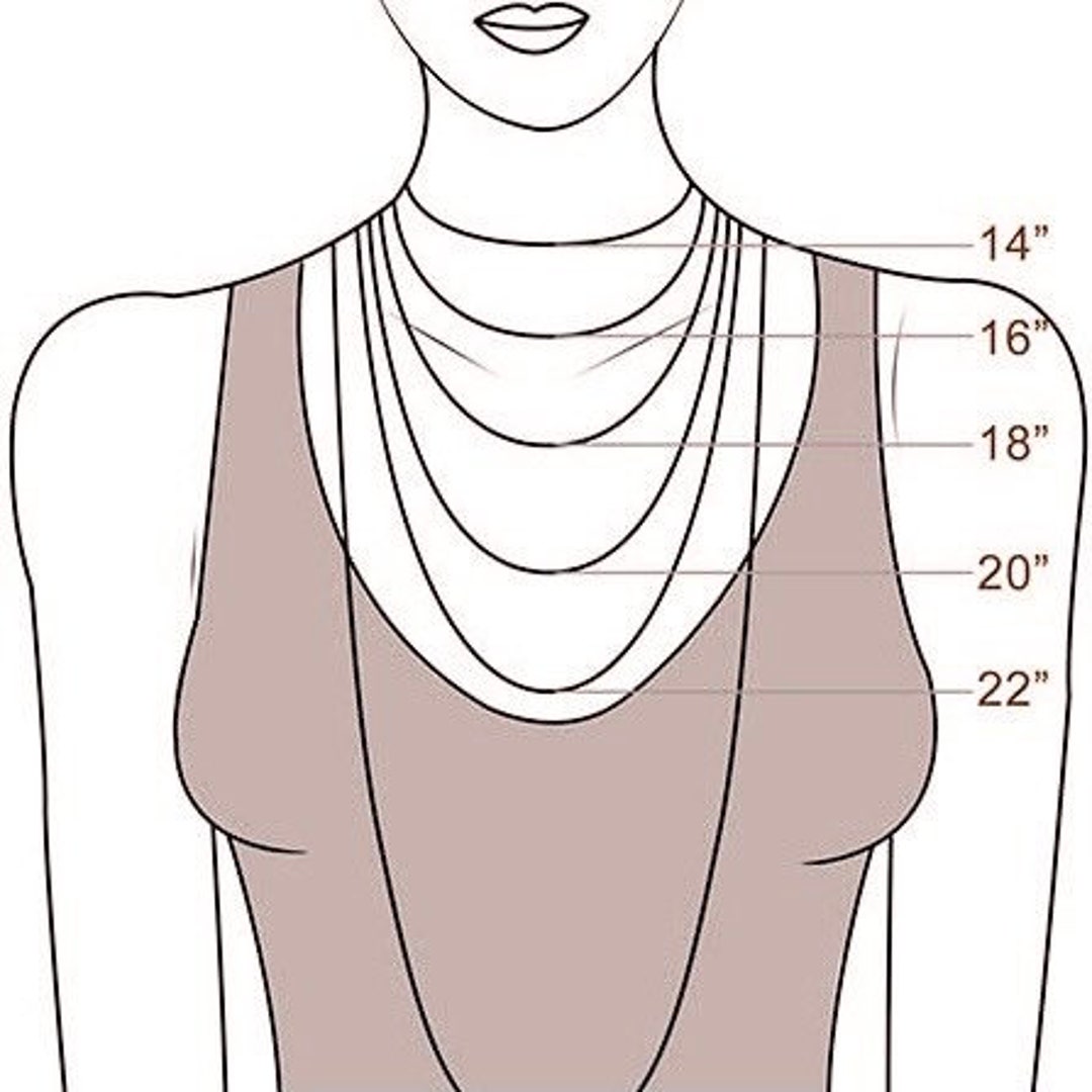 Necklace Sizing Chart ⦁ 16 inches: Choker length ⦁ 17-19 inches: At the  collarbone ⦁ 20 inches:… | Projeto de joalheria, Acessórios artesanais,  Colares compridos