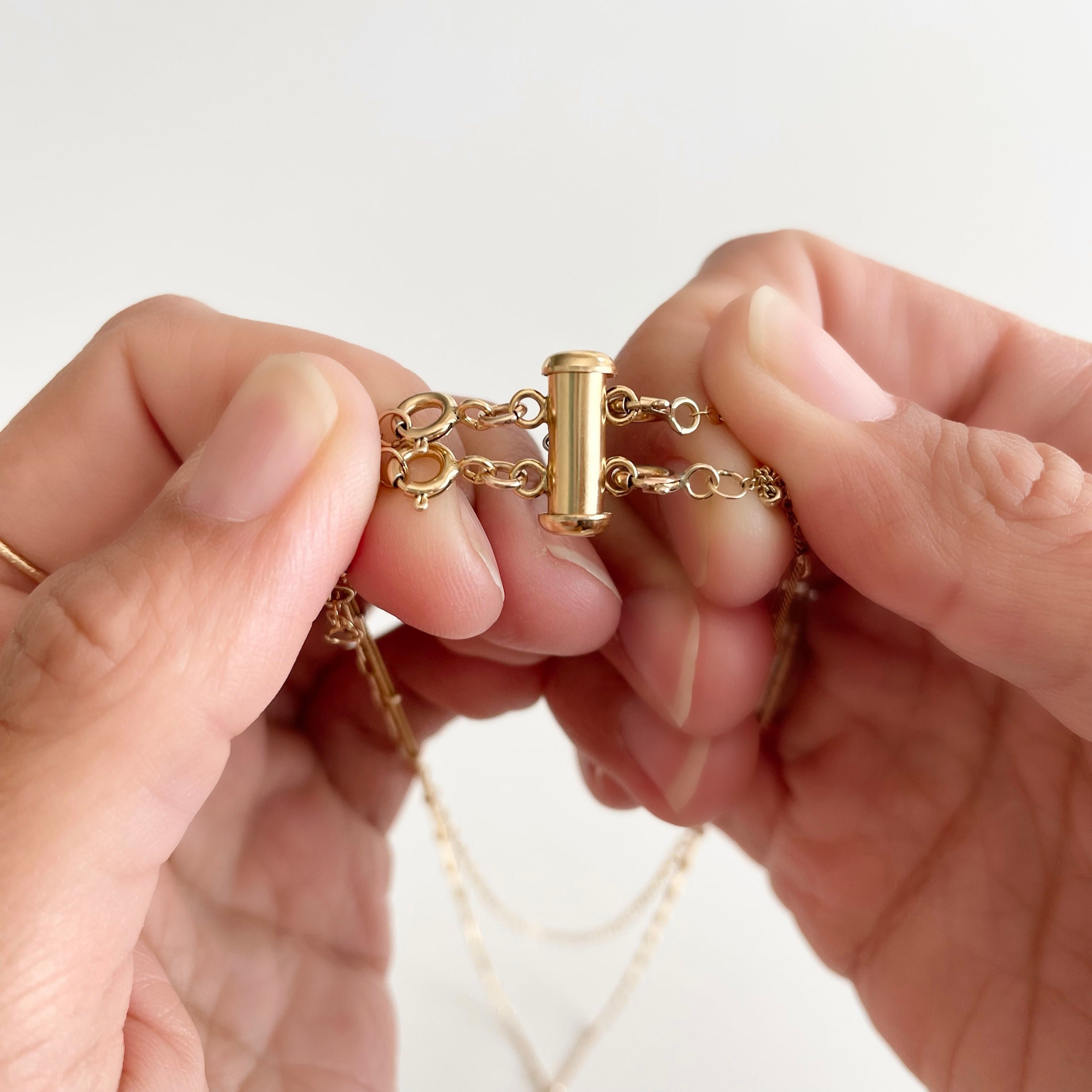 DIY Layered Necklace, Clasp Separating Spacer Sterling Silver