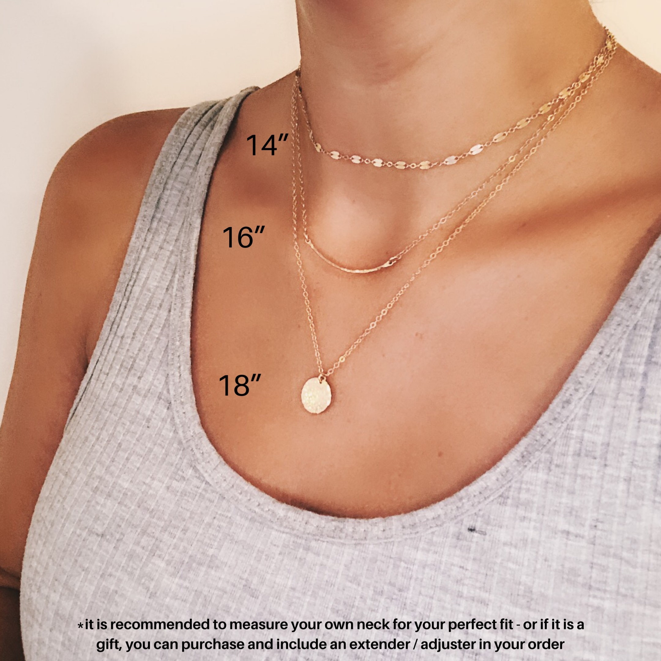 Necklace Length GUIDE (do NOT purchase this listing - this is a visual  guide only) Layering Necklaces (****read Item Description please)