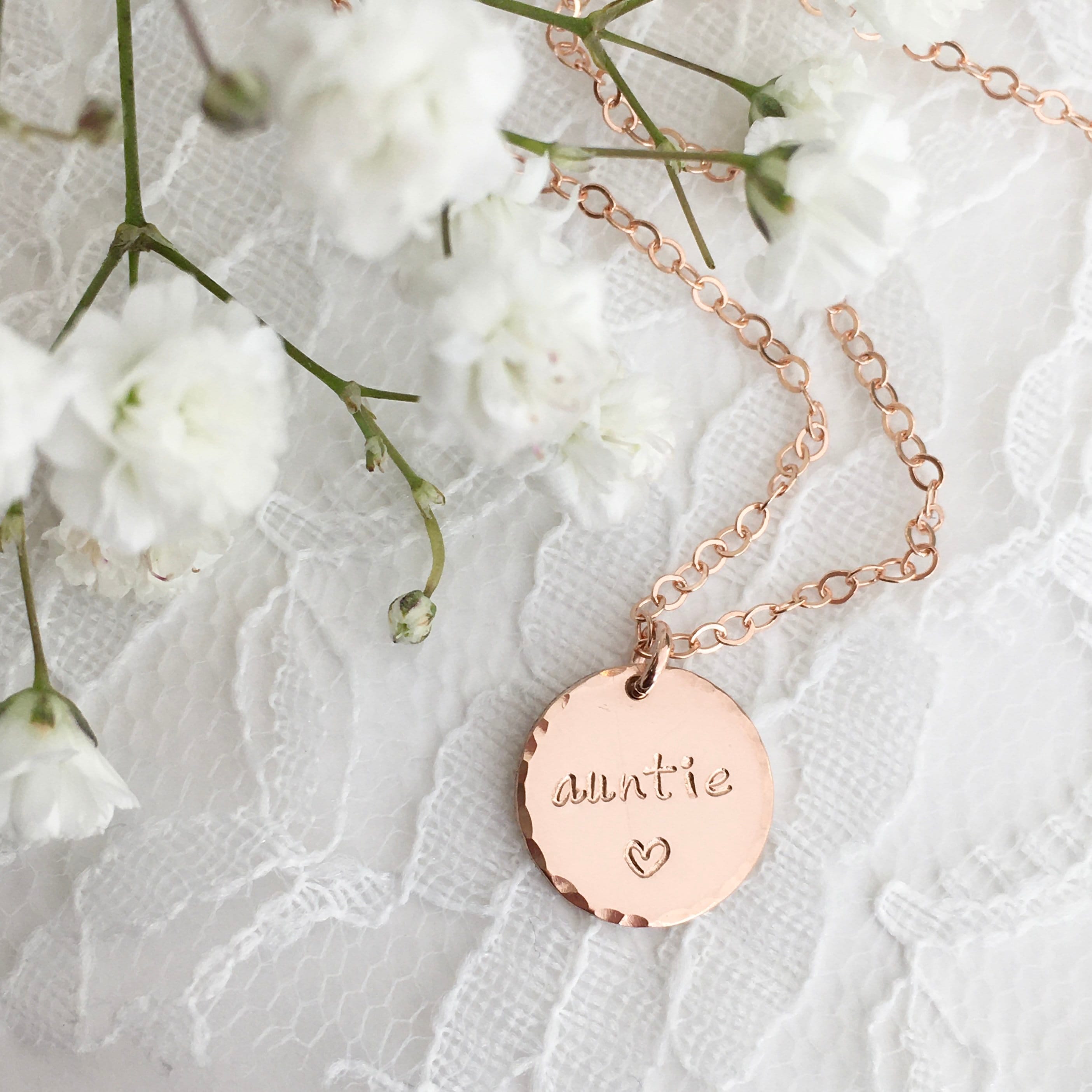 Personalised store auntie necklace