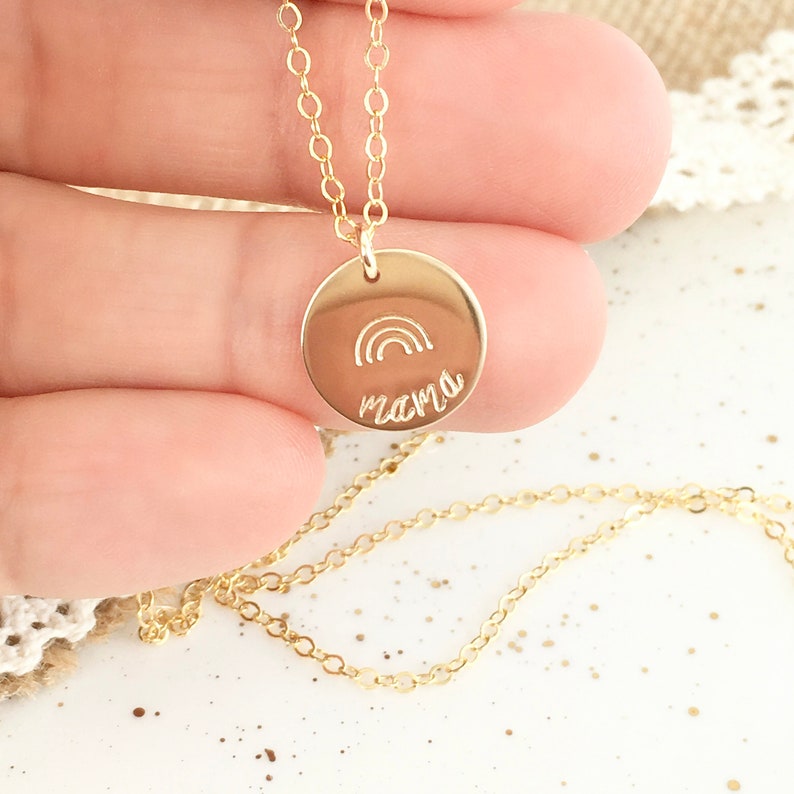 Rainbow baby necklace for mom Clearance