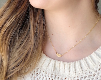 semi circle necklace customizable | personalized half moon necklace | half circle jewelry | gold filled, rose gold, silver | 13mm