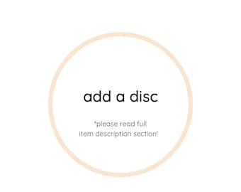 add a DISC | add pendant | add disc | solo disc |ONLY for necklace already previously purchased from North Cove Jewelry | chain not included