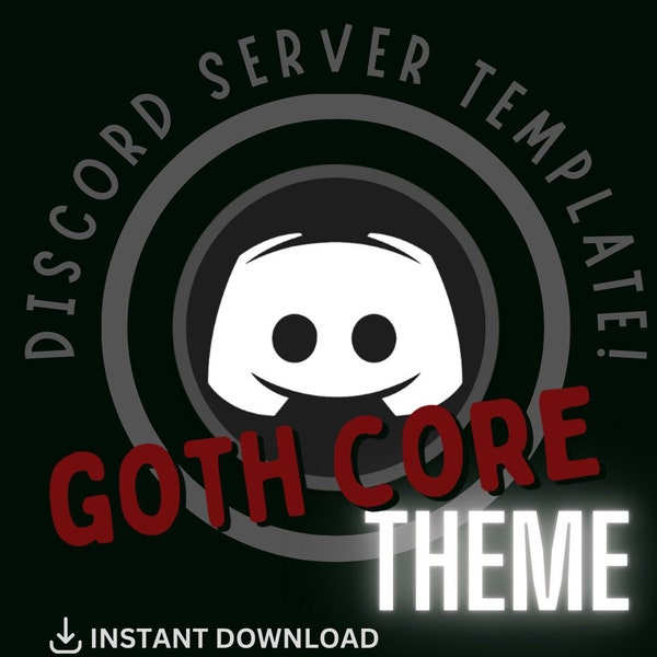 Black Aesthetic Streamer & Gaming Discord Server Template - Great For Content Creators! - Gothcore