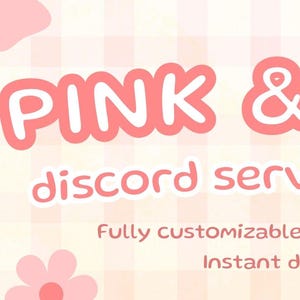 Modèle pour serveur Discord Coquette Pretty rose et blanc | Plus de 30 rôles et plus de 35 chaînes | Cosy, Kawaii, mignon, banderole esthétique | Téléchargement instantané |