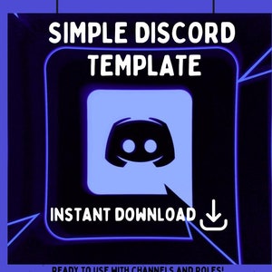 Clean and Simple Discord Server Template; Simplistic Streamer & Content Creator Discord Server- Great For Twitch, YouTube, TikTok + Twitter