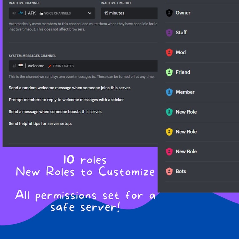 Clean and Simple Discord Server Template Etsy