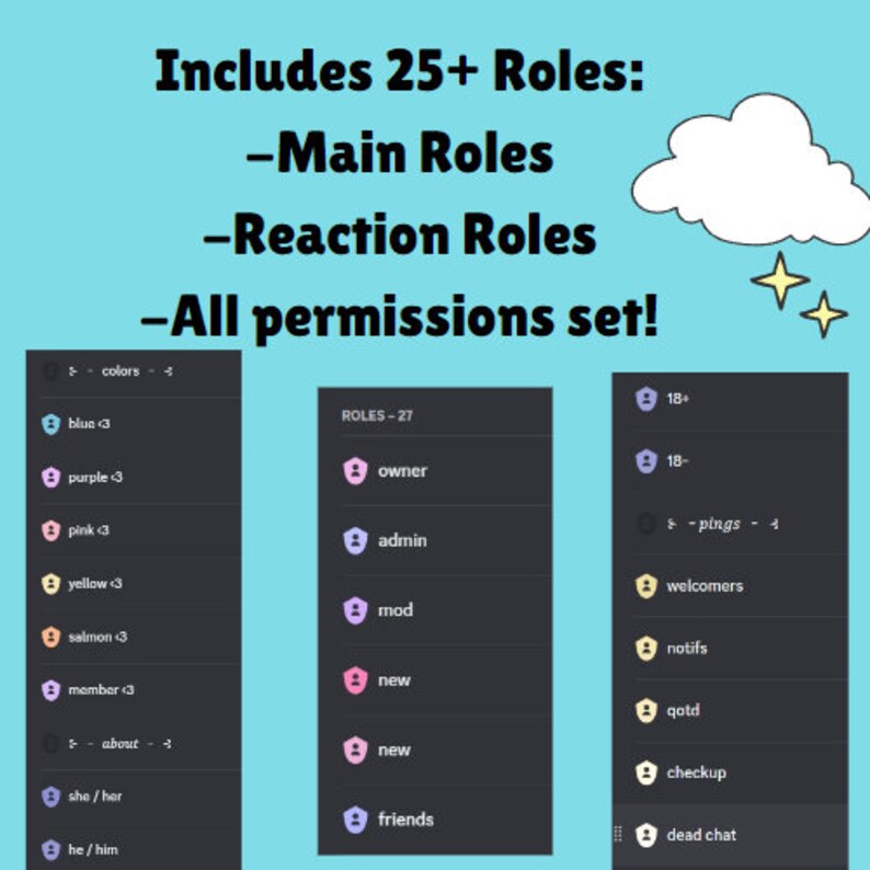 Pastel Aesthetic Streamer & Content Creator Discord Server Template
