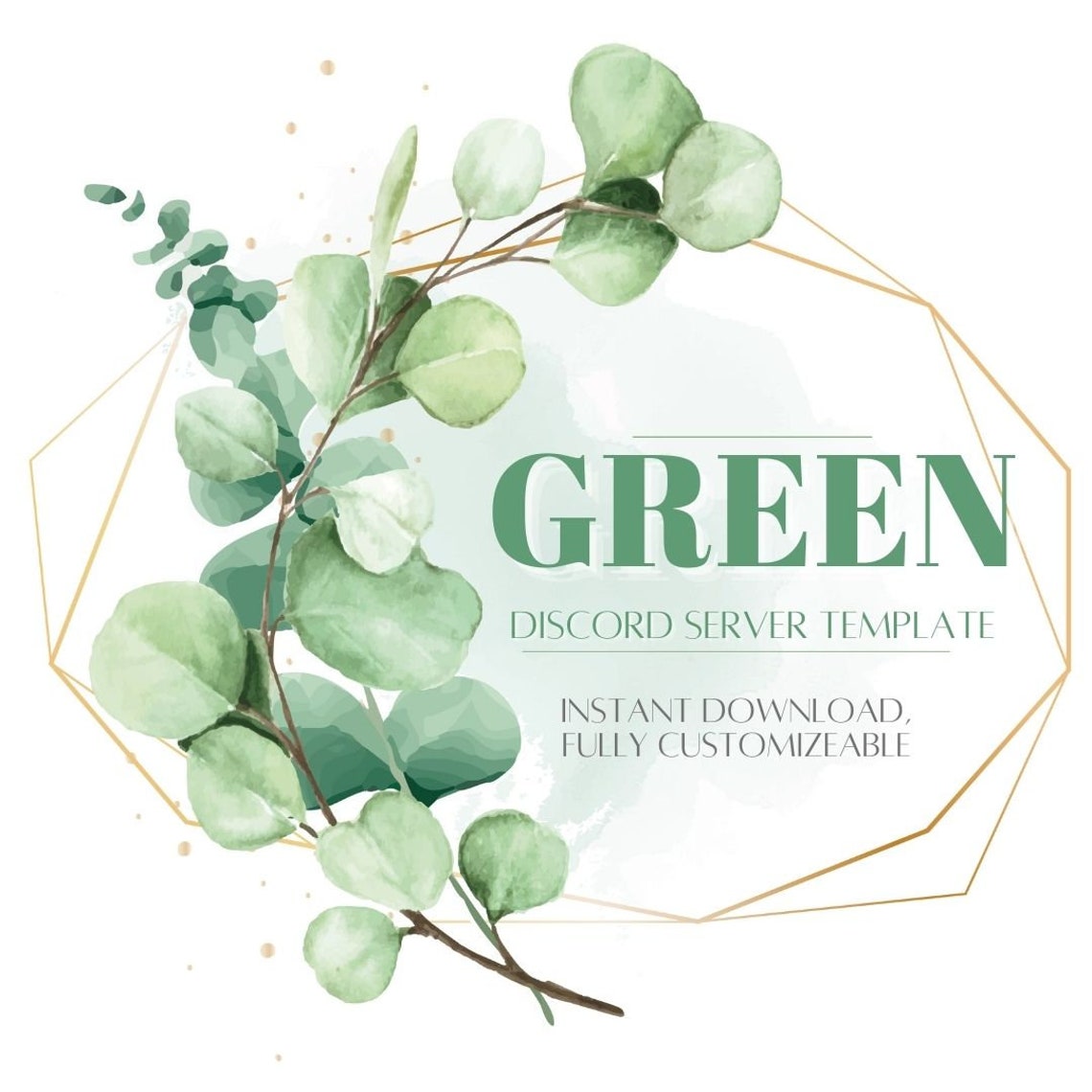 Green Themed Discord Server Template Sophisticated Discord Etsy