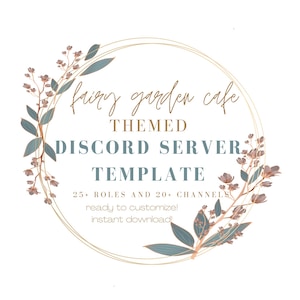 Fairy Garden Cafe Discord Server Template | INSTANT DOWNLOAD!