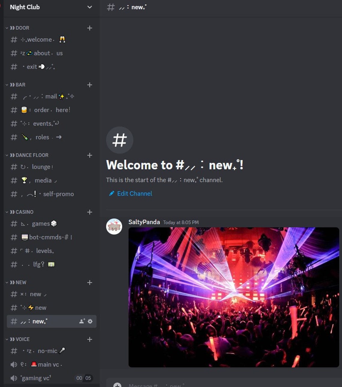 Streamer & Content Creator Discord Server Template Night Club Theme Streamer & Content Creator Discord Server Template Night Club Theme