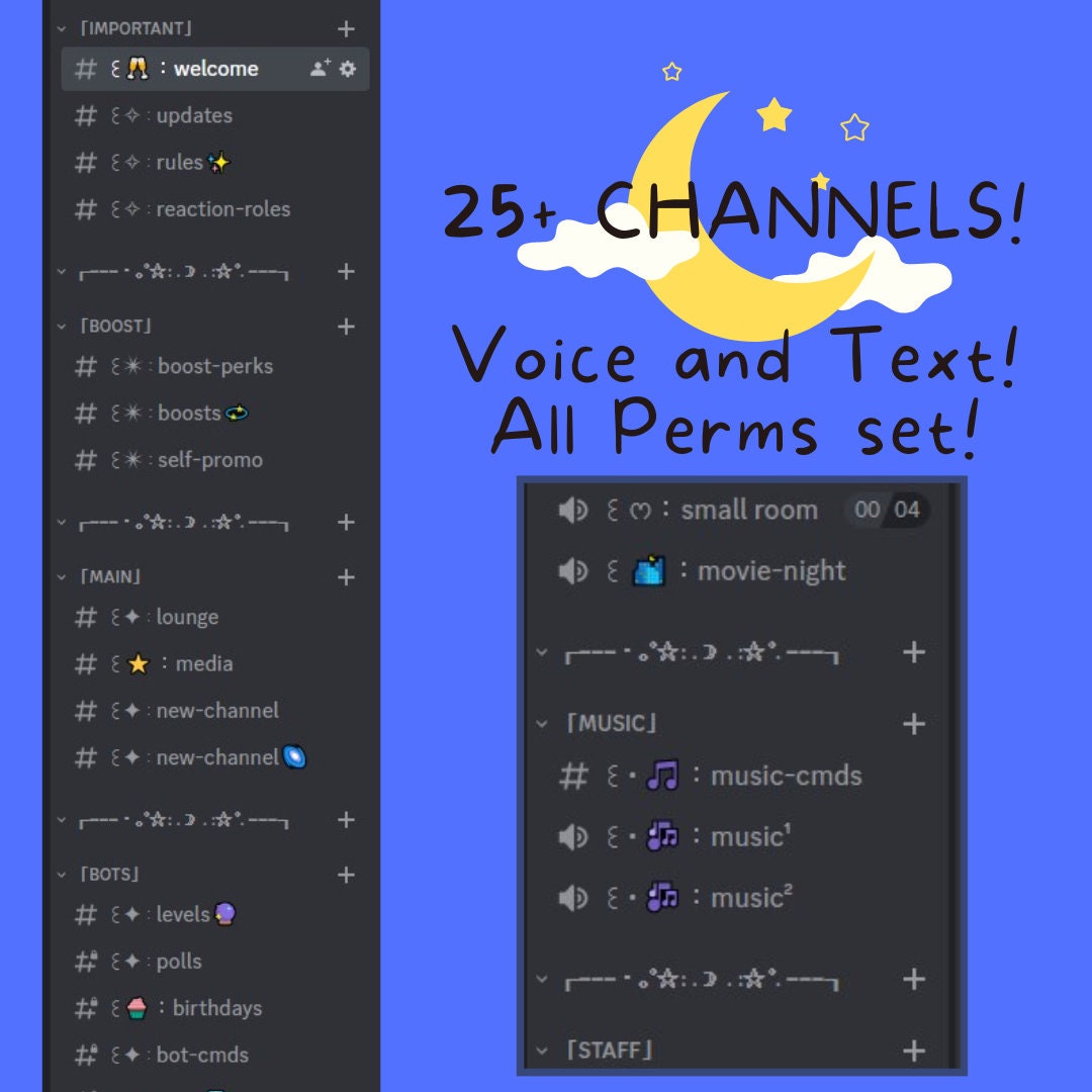 Galaxy Themed Discord Server Template Userfriendly Discord Server