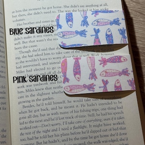 Sardine Bookmarks | Magnetic Bookmarks | Handmade Page Marker for Books, Journals & Planners | Gift for Readers | Handmade Bookmarks