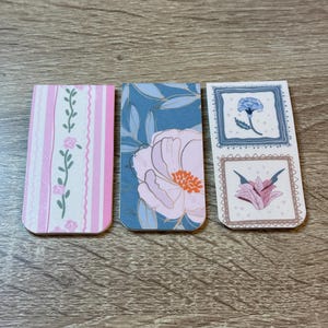 Magnetic Bookmarks | Floral Bookmarks | Bookmarks | Handmade Page Parker for Books, Journals & Planners | Cute Gift for Readers