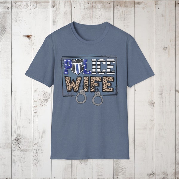 Police Wife T-Shirt, Back the Blue T-Shirt, Police T-Shirt, Thin Blue Line T-Shirt, Proud Police Wife