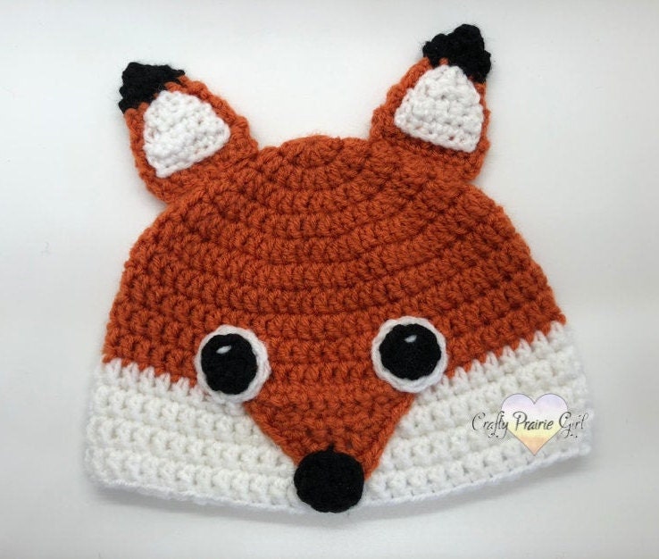 Fox Crochet Hat / Animal Hat 