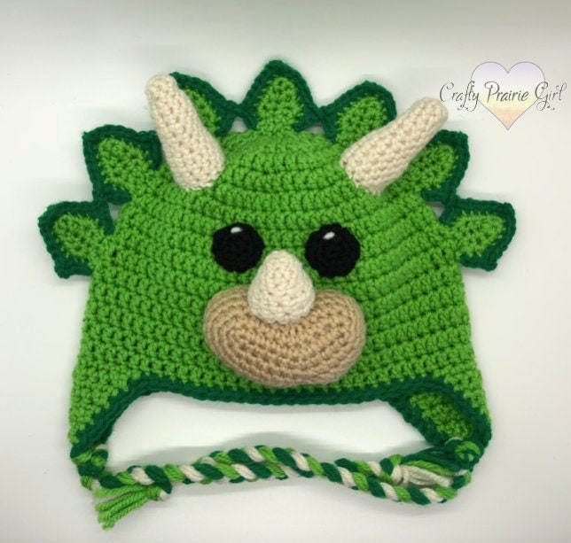 Sombrero de ganchillo de dinosaurio / Sombrero Triceratops / - Etsy México Sombrero de ganchillo de dinosaurio / Sombrero Triceratops / - Etsy México