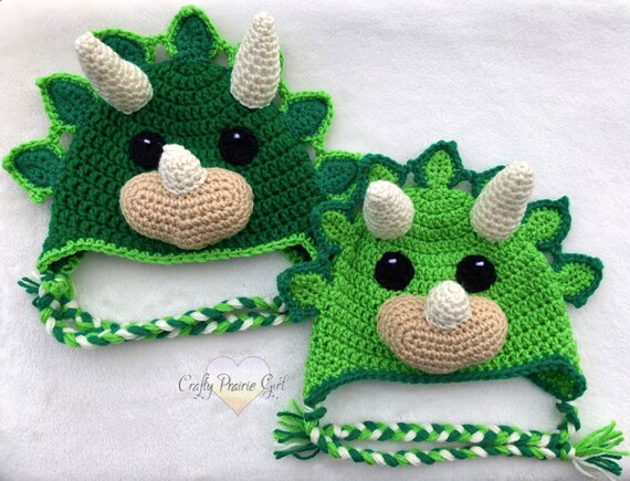 Dinosaur Crochet Hat / Triceratops Hat / Dinosaur Themed Gift - Etsy Dinosaur Crochet Hat / Triceratops Hat / Dinosaur Themed Gift - Etsy