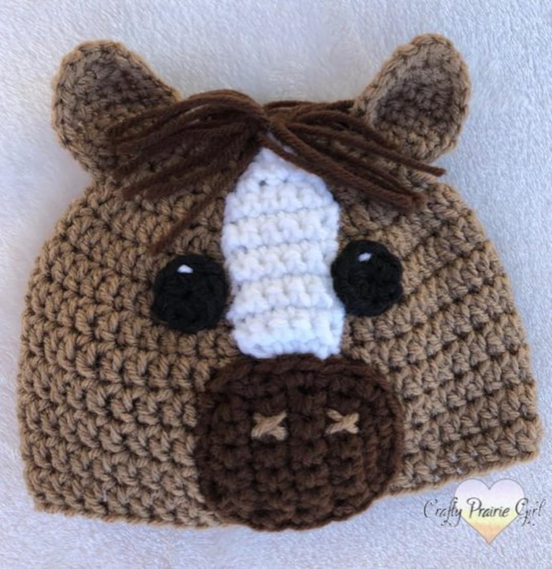 Crochet Horse Hat / Crochet Animal Hat / Horse Hat / Horse Etsy