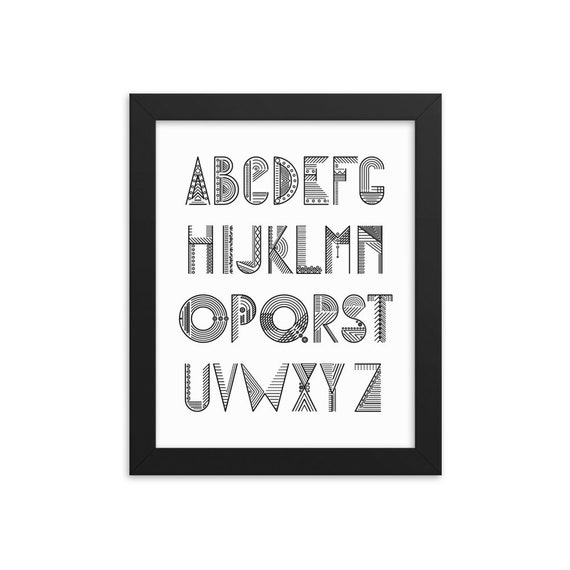 Black And White Alphabet Chart