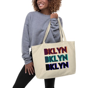 BKLYN Brooklyn Geometric Large organic tote bag