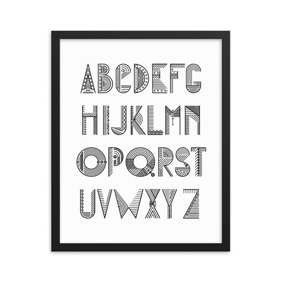 Black And White Alphabet Chart