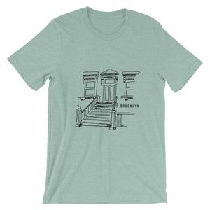 Brooklyn Brownstone Stoop korte-mouw T-Shirt Unisex