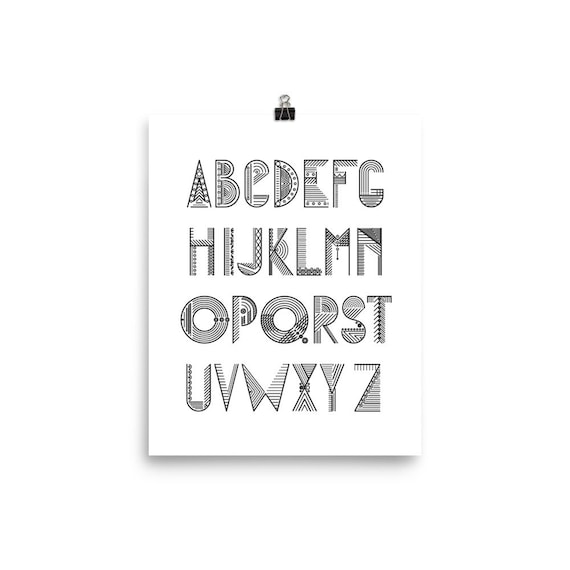 Black And White Alphabet Chart