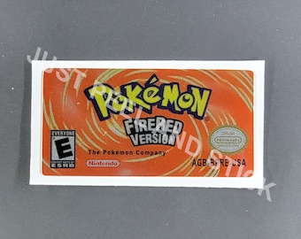 Pokemon Red Versión de reemplazo Etiqueta de - Etsy