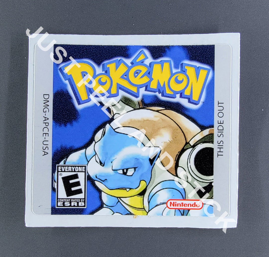 Gameboy Pokemon Red Version Replacement Label Decal Sticker Nintendo  Cartridge Choose Glossy or Metallic variation
