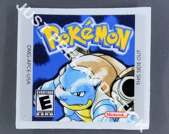 GBA Pokemon Fire Red Version Replacement Label Decal Foil Metallic