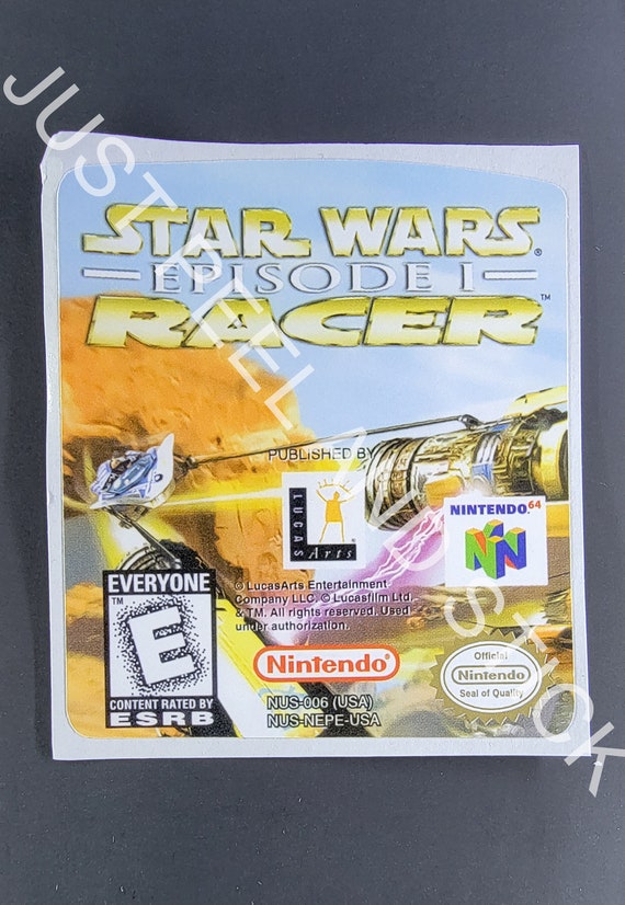Etiqueta de repuesto para Nintendo N64 Star Wars Episode I Racer