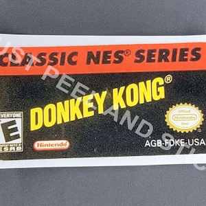 GBA ドンキーコング クラシック NES シリーズ 交換用ラベル デカール 光沢ステッカー