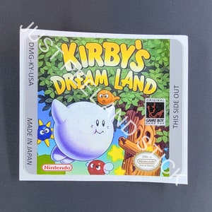 Gameboy Color GBC Kirby's Dream Land Naklejka zastępcza Naklejka błyszcząca