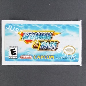 任天堂 GBA ロックマン&ベース 交換用ラベル デカール 光沢ステッカー