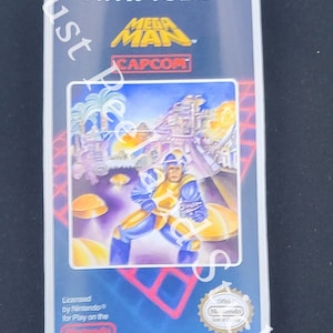 Sticker sticker NES Mega Man glanzend vervangend label Nintendo-sticker is duidelijker dan de afbeelding bleek, wordt opnieuw gemaakt