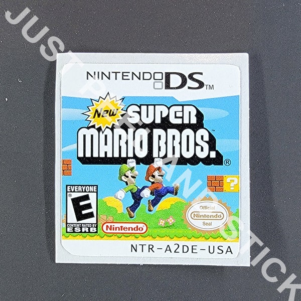 Nintendo Ds Super Mario Bros Glossy  Replacement Label Decal