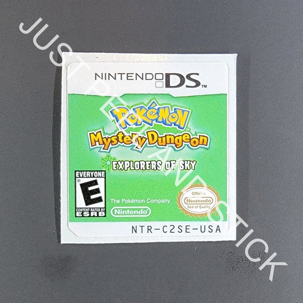 Nintendo DS Pokémon Donjon Mystère Explorateurs du Ciel Étiquette de remplacement Autocollant autocollant