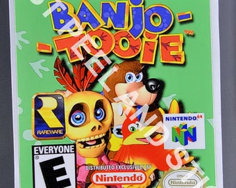 Naklejka zamienna do Nintendo N64 Banjo-Tooie, wykończenie błyszczące, N 64