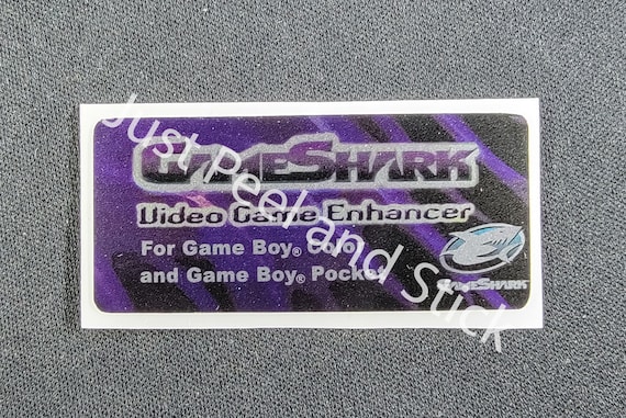Gameboy Color Game Shark Enhancer Replacement Label Decal Glossy