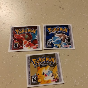ゲームボーイ ポケモン Gen 1 (Eur、SPA、French、German) 交換用ラベル デカール ステッカー Nintendo カートリッジ (ラベルを指定)