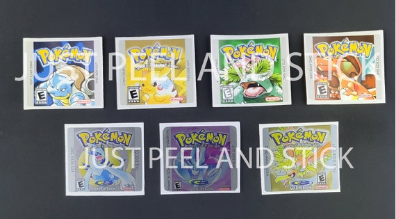 Gameboy Pokemon Gold Version Replacement Label Decal Foil Metallic or  Glossy paper Sticker choose Variation