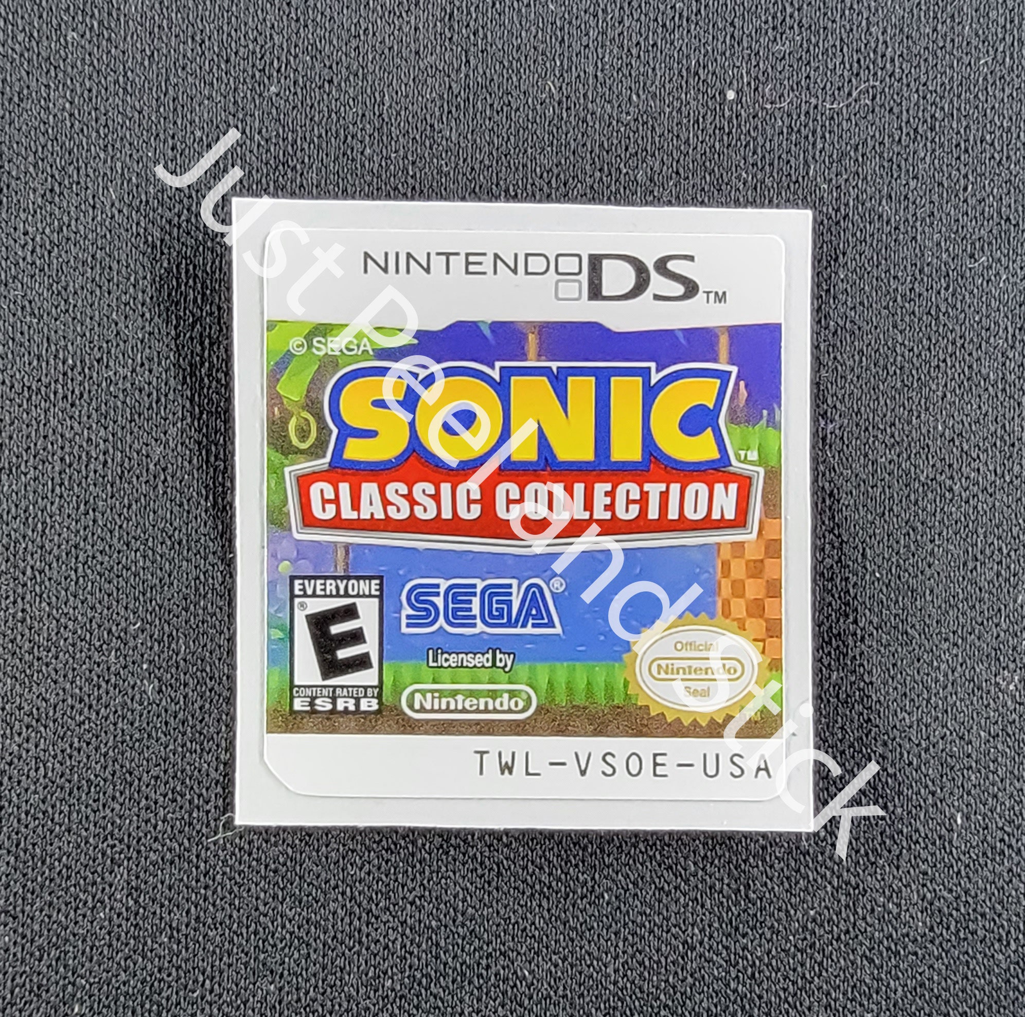 Nintendo DS Sonic Classic Collection Replacement Label Decal 