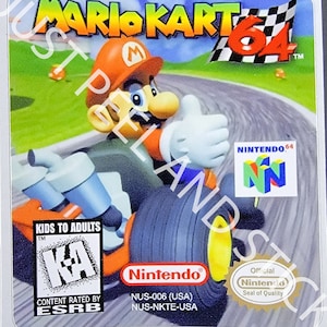 N64 マリオカート 64 交換用ラベル デカール ステッカー 任天堂