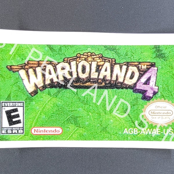 Gba Warioland 4 Sticker Etsy