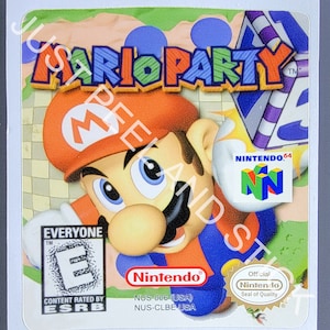 N64 Mario Party-vervangingslabel sticker sticker Nintendo®