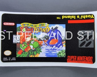 SNES Super Mario World 2 Yoshi's Island Replacement Label Decal