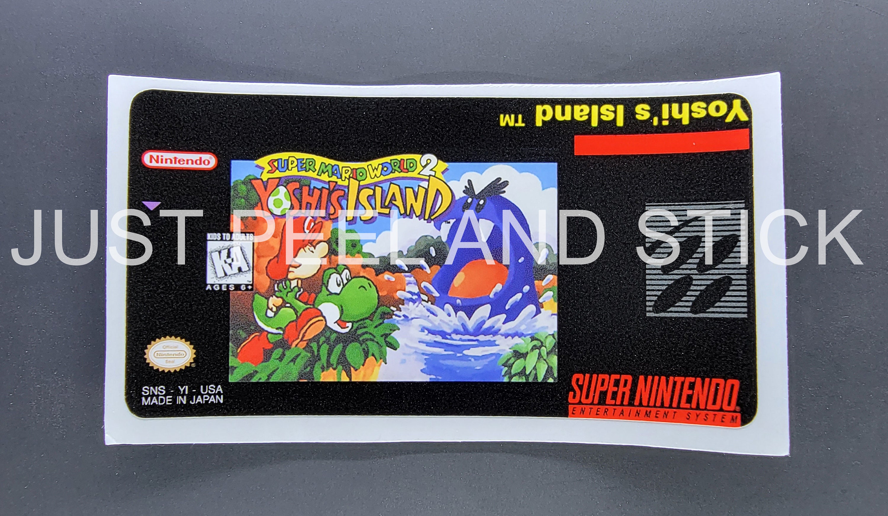 SNES スーパーマリオワールド2 ヨッシーアイランド 交換用ラベル