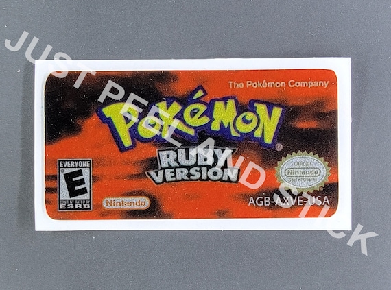 GBA ポケモン ルビーバージョン 交換用ラベル デカール ホイル